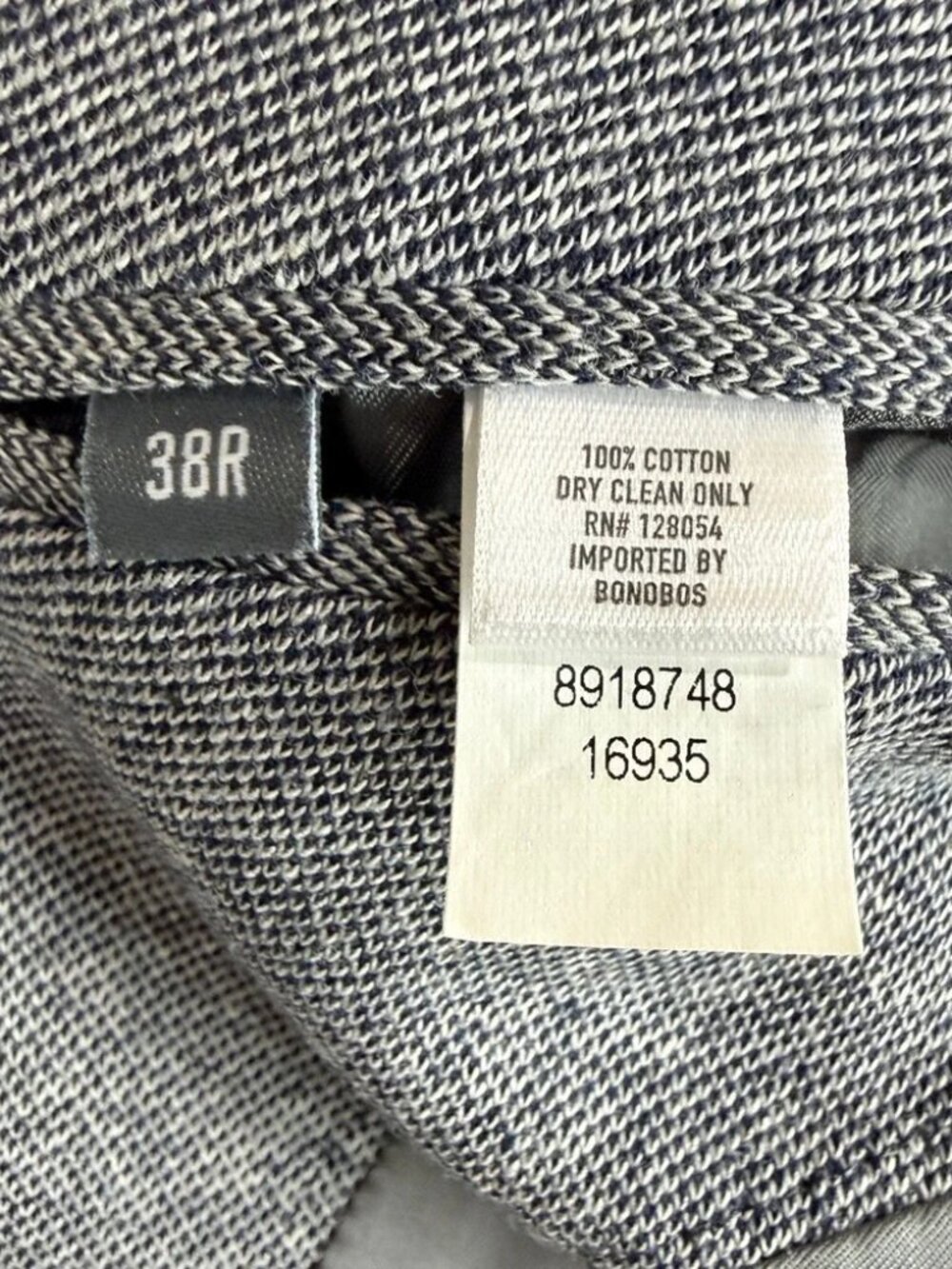 Bonobos Jetsetter Lanificio Fortex Blazer Sport Coat Mens 38R Gray Standard Fit - Picture 10 of 12